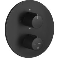 Смеситель для душа Gessi Emporio Via tortona 38777#299 с термостатом Черный матовый — фото 1, Смеситель для душа