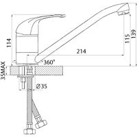 Смеситель для кухни Melodia della vita Medico Ahill MDV40310 Хром — фото 3, Смесители для кухни