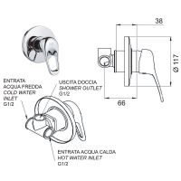 Товар: Смеситель для душа Remer Remix R30 Хром - фото 2 Смеситель для душа Remer Remix R30 Хром — фото 2, Смеситель для душа