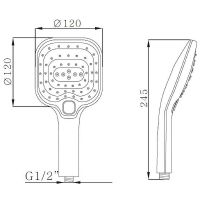 Ручной душ Melodia della vita Standard MKP20415 Хром — фото 3, Лейки для душа