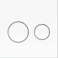 Клавиша смыва KK POL P01 V1 SPP/176/0/K Белая глянцевая Хром — фото 1, Кнопки смыва