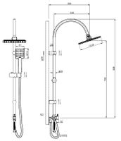 Товар: Душевая система ESKO ST02 ESKO Хром - фото 3 Душевая система ESKO ST02 ESKO Хром — фото 3, Душевые стойки