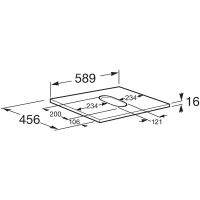 Столешница под раковину Roca The Gap 60 A857418402 Городской дуб — фото 3, Столешницы под раковину