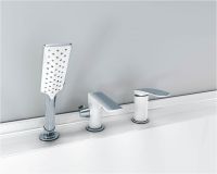 Смеситель на борт ванны Radomir Эдельвейс 1-27-0-0-0-626 Хром Белый — фото 2, Смесители на борт ванны