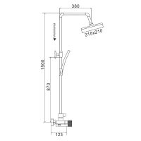 Товар: Душевая система Rose R18 R1896-6 с термостатом Хром - фото 2 Душевая система Rose R18 R1896-6 с термостатом Хром — фото 2, Душевые системы