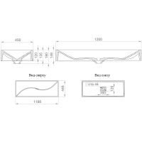 Раковина Salini Sonata 120 1401201M Белая матовая — фото 4, Раковины подвесные