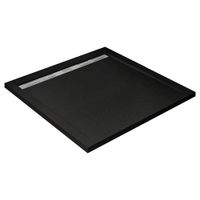 Поддон из искусственного мрамора CEZARES TRAY-AS-A-90-30-NERO — фото 1, Душевые поддоны из литьевого мрамора