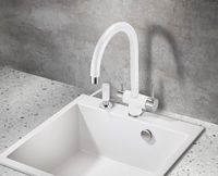 Смеситель для кухни Milacio Ultra MCU.554.WH Белый матовый — фото 3, Смесители для кухни