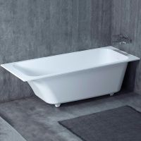 Ванна из искусственного камня Salini Orlanda Kit 170х70 102111G Белая глянцевая — фото 1, Ванны из искусственного камня