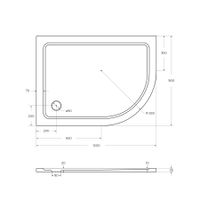 Поддон SMC CEZARES TRAY-M-RH-120/90-550-35-W-L — фото 2, Стеклопластиковые душевые поддоны