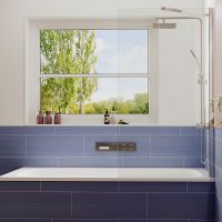 Шторка на ванну Ambassador Bath Screens 70х140 16041102 профиль Хром стекло CrystalPure — фото 4, Шторки для ванной распашные