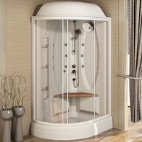 Душевая кабина Radomir Гранд 123x93 R 1-05-1-2-0-1160 профиль Белый стекло прозрачное — фото 1, Душевые кабины