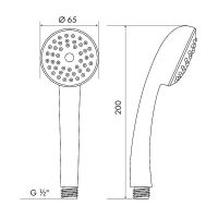 Товар: Ручной душ Melodia della vita Prime MKP20572P Хром - фото 3 Ручной душ Melodia della vita Prime MKP20572P Хром — фото 3, Лейки для душа