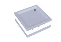 Душевой поддон акриловый Aquatek DPA-0000005 90*90*15 см, квадрат с ножками и с фронтальным экраном, — фото 4, Акриловые душевые поддоны