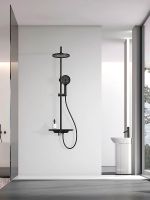 Душевая система AQUAme AQM8002B Черная матовая — фото 6, Душевые системы