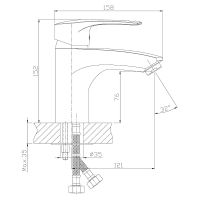 Смеситель для раковины Rossinka T40-15 с гигиеническим душем Хром — фото 2, Смесители для раковины