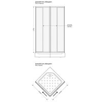 Душевой уголок Melodia della vita Project Quadro 80x80 MCNPQ8080PsWt профиль Белый полистирол призма — фото 4, Квадратные душевые уголки