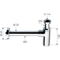 Товар: Сифон для раковины Remer 958L Хром - фото 2 Сифон для раковины Remer 958L Хром — фото 2, Сифоны для раковины