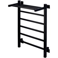 Электрический полотенцесушитель Comfysan Marte-K EC-6 80x50 012632 с полкой Черный матовый — фото 1, Электрические полотенцесушители