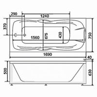Акриловая ванна BellSan Эрика 170x75 4627171530509 без гидромассажа — фото 4, Акриловые ванны