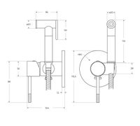 Гигиенический душ со смесителем CEZARES RELAX-DIF-01 — фото 3, Гигиенические души