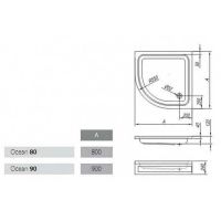 Акриловый поддон для душа Kolpa San Ocean 80х80 563050 Белый — фото 2, Акриловые душевые поддоны