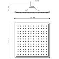 Верхний душ Lemark LM8036C Хром — фото 2, Верхние души