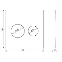 Товар: Клавиша смыва KK POL P01 V1 SPP/178/0/K Черная матовая Хром - фото 2 Клавиша смыва KK POL P01 V1 SPP/178/0/K Черная матовая Хром — фото 2, Кнопки смыва
