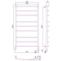 Электрический полотенцесушитель Сунержа Галант 2.0 1200x600 R 30-5201-1260 Белый матовый — фото 3, Электрические полотенцесушители