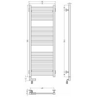 Электрический полотенцесушитель Сунержа Центурион 2.0 1200x400 L 31-5602-1240 Черный матовый — фото 2, Электрические полотенцесушители