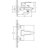 Смеситель для ванны Haiba Хром арт-HB6070 — фото 2, Смеситель для ванны