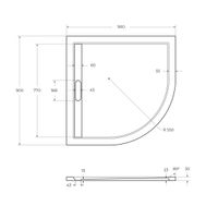 Поддон из искусственного мрамора CEZARES TRAY-AS-R-90-30-W — фото 3, Душевые поддоны из литьевого мрамора