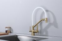 Смеситель для кухни Raglo R80.62.03 Золото матовое Белый — фото 26, Смесители для кухни