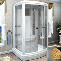 Душевая кабина Radomir Диана 3 140x108 1-05-1-0-0-0661 с баней профиль Белый стекло матовое — фото 1, Душевые кабины