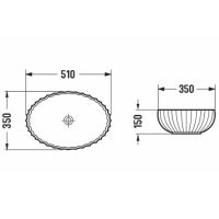 Раковина-чаша CeramaLux 51 GL49 Прозрачная — фото 2, Раковины