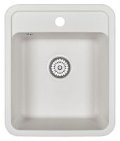 Granula-4202, БЕЛЫЙ, кухонная мойка, СтандАРТ кварц — фото 1, Кухонные мойки
