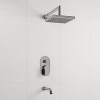 A13028 Встраиваемый комплект для ванны с изливом и верхней душевой насадкой — фото 1, Встраиваемые душевые комплекты