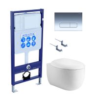 Комплект AQUATEK АЛЬТАИР-017 4в1 (рама AQUATEK Standard INS-0000012+крепеж KKI-0000002+клавиша KDI-0 — фото 1, Комплекты унитаз + инсталляция