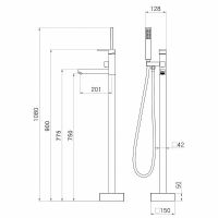 Товар: Смеситель для ванны Swedbe Spira 4007 Хром - фото 2 Смеситель для ванны Swedbe Spira 4007 Хром — фото 2, Смесители напольные