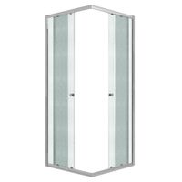 Душевое ограждение Niagara Eco NG-1010-14QMT (100х100х190) квадрат,раздвижное,хром,стекло матовое,1  — фото 2, Душевые уголки