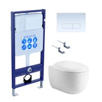 Комплект AQUATEK АЛЬТАИР-013 4в1 (рама AQUATEK Standard INS-0000012+крепеж KKI-0000002+клавиша KDI-0 — фото 1, Комплекты унитаз + инсталляция