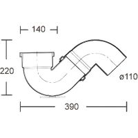 Сифон для чаши Генуя Creavit 1300611021 Серый — фото 2, Сифоны для чаши Генуя