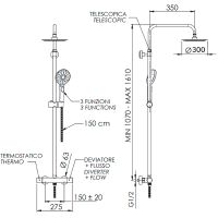 Товар: Душевая система Remer Elegance EQ32A8MPUFM30 с термостатом Хром - фото 2 Душевая система Remer Elegance EQ32A8MPUFM30 с термостатом Хром — фото 2, Душевые системы