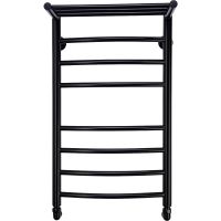 Водяной полотенцесушитель Comfysan Noumi W-8 80x40 014049 с полкой Черный матовый — фото 3, Водяные полотенцесушители