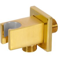 Шланговое подключение Remer 337QBG Золото брашированное — фото 1, Шланговые подключения