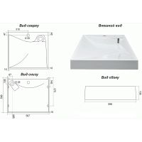 Раковина Azario Gratsiy 60 CS00078505 на стиральную машину Белая — фото 2, Раковины