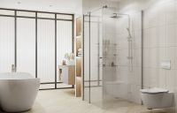 Душевой уголок Ambassador Nord 90х90 13011105 профиль Хром стекло прозрачное — фото 9, Душевые уголки