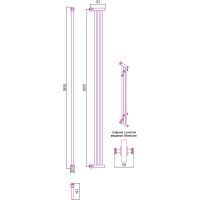 Водяной полотенцесушитель Сунержа Хорда 1800x195 30-0124-1800 Белый матовый — фото 2, Водяные полотенцесушители