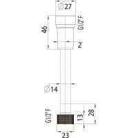 Душевой шланг Bossini Cromolux New A00258C.073 Черный матовый — фото 2, Комплектующие для душевого оборудования