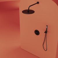 Душевая система Sancos Link SC3005MB с термостатом Черная матовая — фото 3, Встраиваемые душевые комплекты